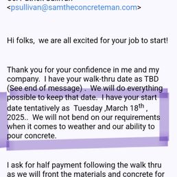 Contract starr date