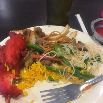 East Wind Buffet - a plate of food and a drink - Chinese Near Me - Owatonna, Minnesota