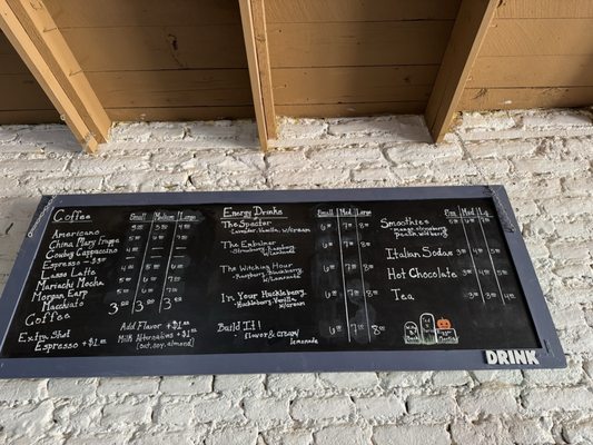 Menu photo 2 Undertaker’s Espresso Bar Tombstone, AZ