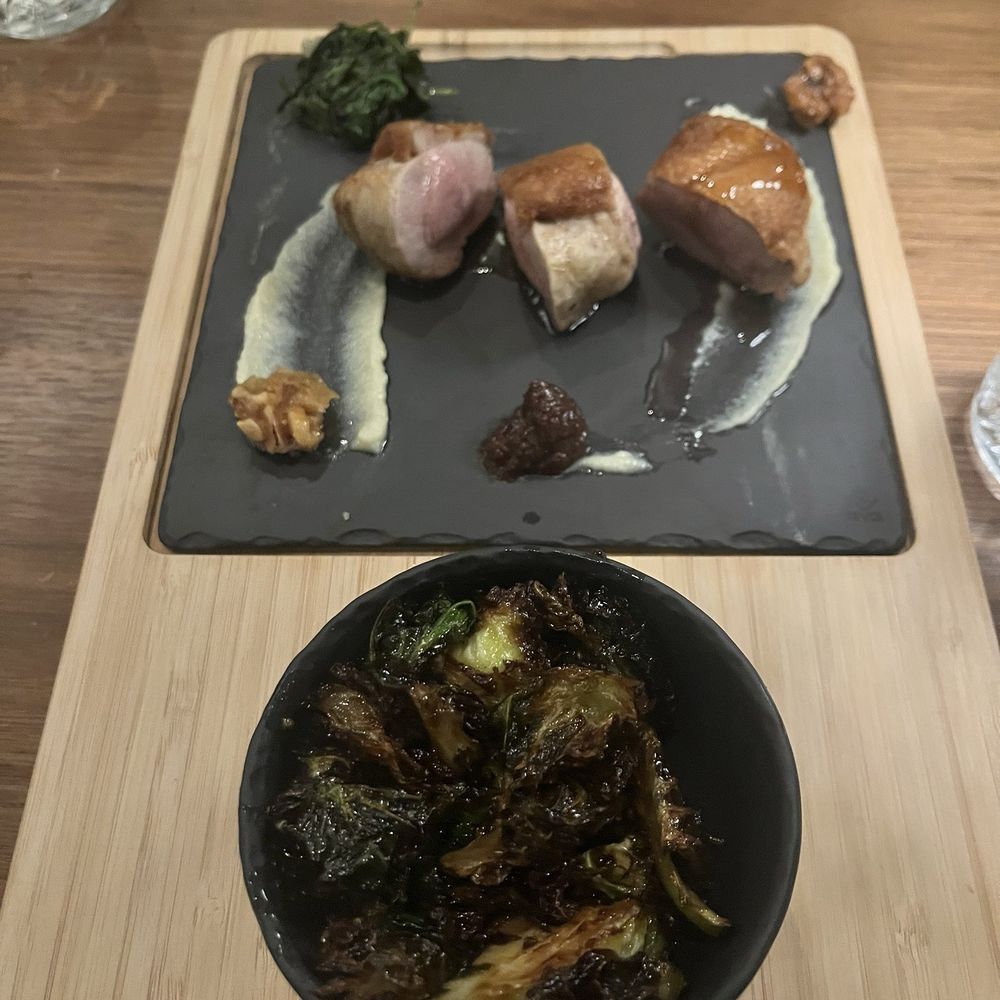 Latitude 28 - Florida Wildflower Honey Glazed Duck Breast (with Wildflower Honey Brussel Sprouts) - Seafood Near Me - Clearwater Beach, Florida Latitude 28 - Florida Wildflower Honey Glazed Duck Breast (with Wildflower Honey Brussel Sprouts) - Seafood Near Me - Clearwater Beach, Florida