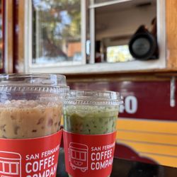 San Fernando Coffee - Iced Vanilla Oat Latte & Matcha