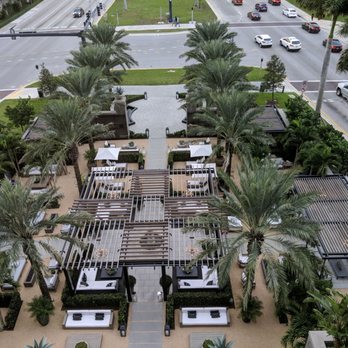 RH Rooftop Restaurant at RH West Palm - View straight down - Wine Bars Near Me - West Palm Beach, Florida