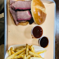 Delicious brisket and hand cut fries