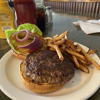The Kitchen Ink - a hamburger and fries on a plate - Breakfast & Brunch Near Me - Hot Springs, South Dakota The Kitchen Ink - a hamburger and fries on a plate - Breakfast & Brunch Near Me - Hot Springs, South Dakota