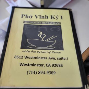 Pho Vinh Ky - The restaurant name and address - Vietnamese Near Me - Westminster, California Pho Vinh Ky - The restaurant name and address - Vietnamese Near Me - Westminster, California