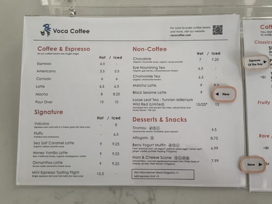 Menu photo 2 Voca Coffee Fremont, CA