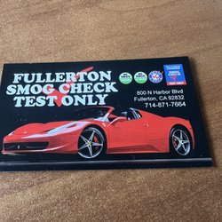 Fullerton Smog Check Test Only