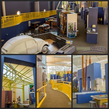 zpainters - Children's Discovery Museum interior repaint of all purple walls and yellow railing. - Painters Near Me zpainters - Children's Discovery Museum interior repaint of all purple walls and yellow railing. - Painters Near Me
