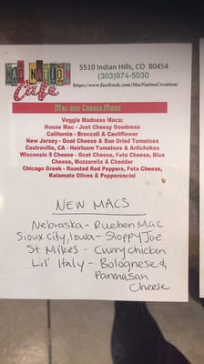 Menu photo 8 Mac Nation Cafe Indian Hills, CO