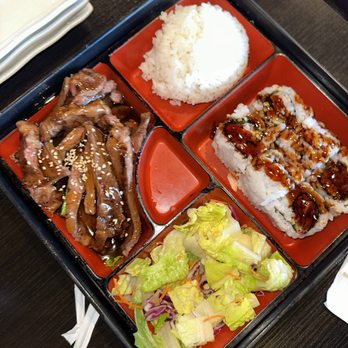 Koi Sushi - bento box: tiger roll & beef teriyaki - Sushi Bars Near Me - San Pablo, California