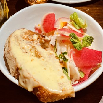 Spencer - Fennel pickled shimp, pollen aioli, levian toast - New American Near Me - Ann Arbor, Michigan