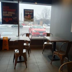 Fat Bastard Burrito - Inside the restaurant. Very little seating. There's another table for 4 not pictured.