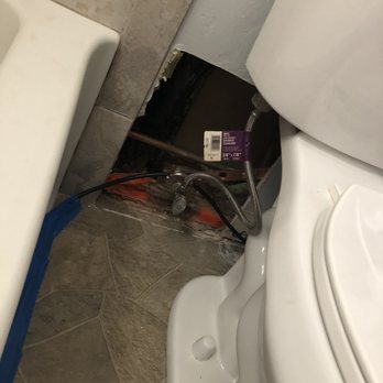 Copperfield Plumbing - The tidy hole, preserving tile (after toilet was replaced) - Plumbing Near Me
