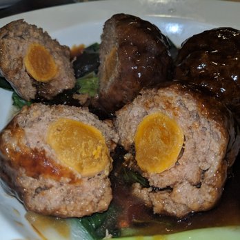 Blue Wave - T3. Shanghai meatballs with salted egg yoke - Shanghainese Near Me - Williston Park, New York Blue Wave - T3. Shanghai meatballs with salted egg yoke - Shanghainese Near Me - Williston Park, New York