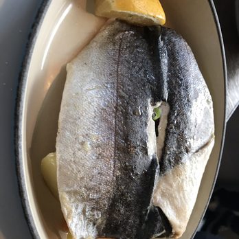 Brussels Bistro - Trout was tender and moist, covering a mound of delicious finely cut carrots, leeks & potatoes. - Belgian Near Me - San Clemente, California