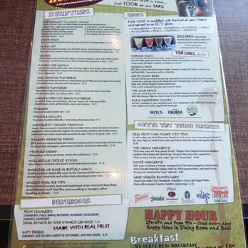 Hops n Drops - Front of Menu - Sports Bars Near Me - Spokane, Washington