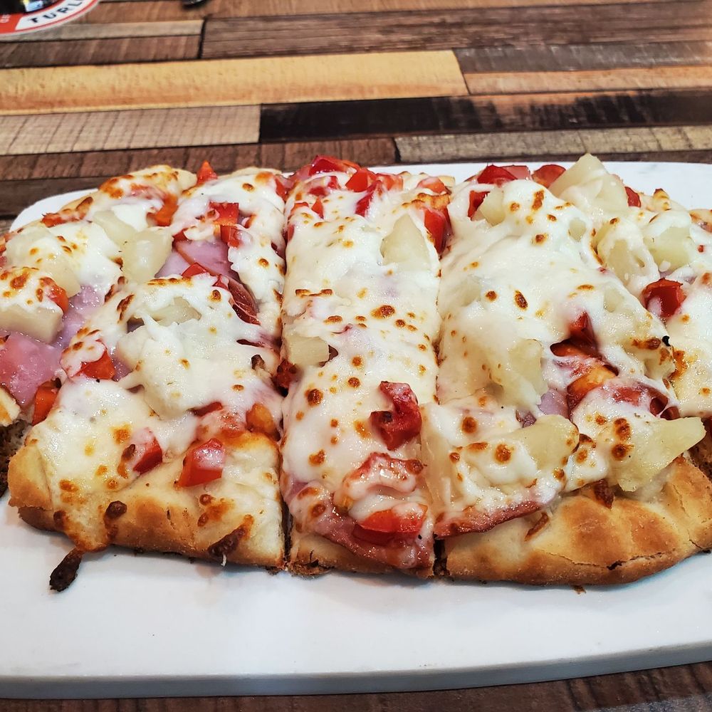 Build Your Own Pizza with Canadian Bacon, Pineapple, and Red Peppers