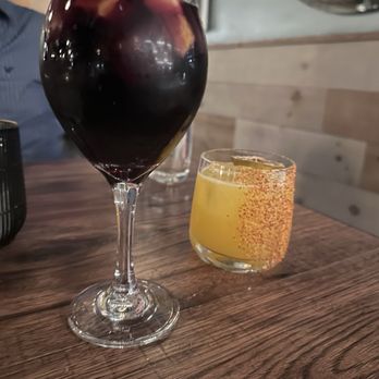 Sala Astoria - Red sangria and a "white shoes" drink - Spanish Near Me - Queens, New York Sala Astoria - Red sangria and a "white shoes" drink - Spanish Near Me - Queens, New York