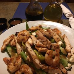 Flanagan's - Greek salad with chicken and shrimp.