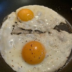 J Gallup Farm - Look at these yolks! Delicious farm fresh eggs. Only $4/dz.