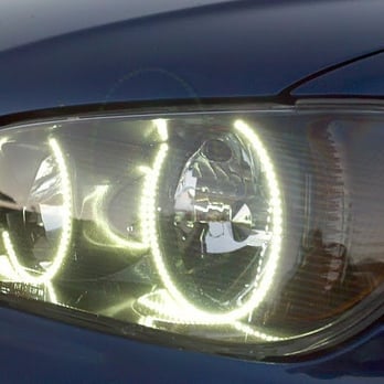TunedParts - Gun Metal paint, LED Halos installation custum paint match circuit boards, Custum amber painted corners. All done by TunedParts - Auto Parts & Supplies Near Me