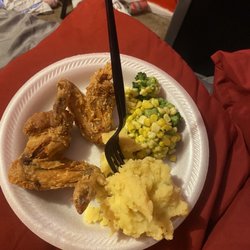 Jumbolina's Kitchen - Chicken smothered potatoes and vegetables