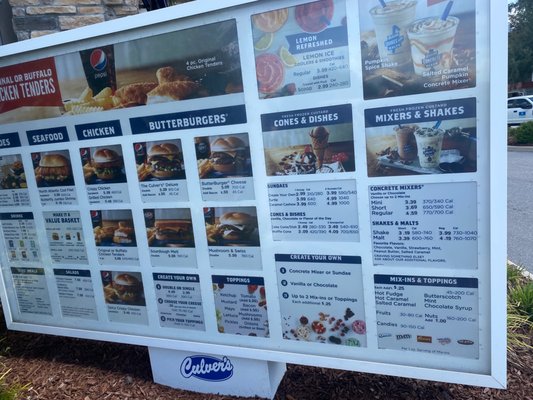 Menu photo 3 Culver's Clearwater, FL