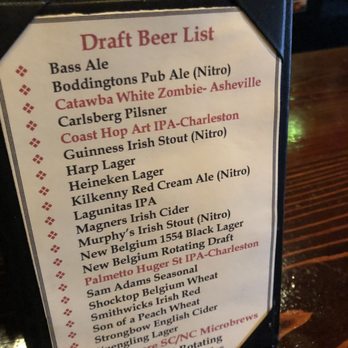 Madra Rua Irish Pub - Draft beer list - Irish Near Me - Summerville, South Carolina Madra Rua Irish Pub - Draft beer list - Irish Near Me - Summerville, South Carolina