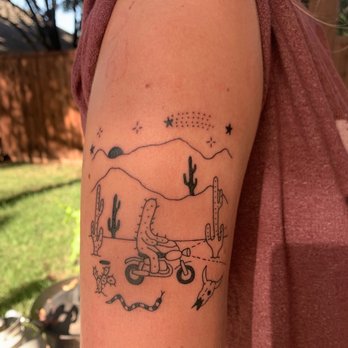 Dark Age Tattoo Studio - Line work by Prof York - Tattoo Near Me - Denton, Texas