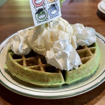 Monster Pho - Panda Leaf Coconut Waffle with Ice Cream - Vietnamese Near Me - Oakland, California Monster Pho - Panda Leaf Coconut Waffle with Ice Cream - Vietnamese Near Me - Oakland, California