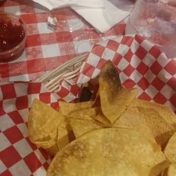 Huey's Poplar - East Memphis - Some of the chips and salsa we're burnt - Burgers Near Me - Memphis, Tennessee Huey's Poplar - East Memphis - Some of the chips and salsa we're burnt - Burgers Near Me - Memphis, Tennessee