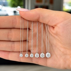Classic diamond pendants from .50ctw and up