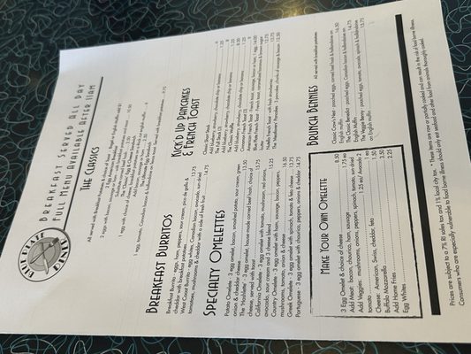 Menu photo 4 Blue Plate Diner Middletown, RI