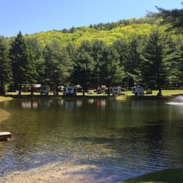 View of my campsite across the pond