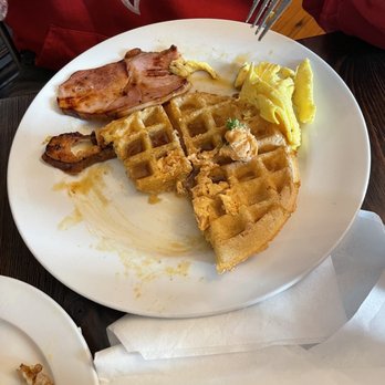 The Brunch Apothecary - Waffles with city ham - Breakfast & Brunch Near Me - Dacula, Georgia