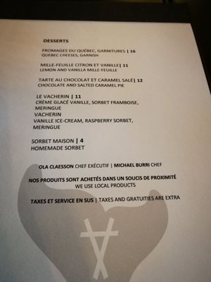 Menu photo 1 L'Auberge Saint-Gabriel Montreal, QC Menu photo 1 L'Auberge Saint-Gabriel Montreal, QC