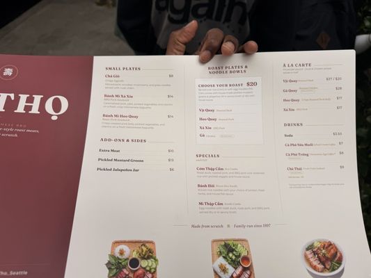 Menu photo 1 Thọ Seattle, WA