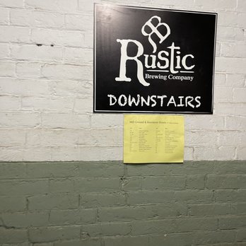 Rustic Brewing Company - a black and white sign on a brick wall - Beer Bar Near Me - Springfield, Massachusetts Rustic Brewing Company - a black and white sign on a brick wall - Beer Bar Near Me - Springfield, Massachusetts