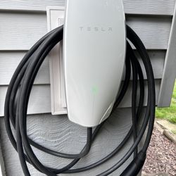 Moonlight Electric - Close up of same Tesla Outdoor Rated Wall Connector.