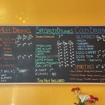 Tierra Antigua Cafe - Drink menu - Breakfast & Brunch Near Me - Lee Vining, California
