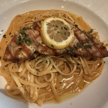 La Famiglia - Salmon with red pesto sauce - Italian Near Me - Reno, Nevada La Famiglia - Salmon with red pesto sauce - Italian Near Me - Reno, Nevada