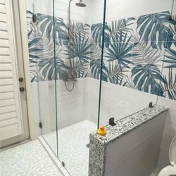 The Shower Shop - Frameless Shower with 90 degree angle