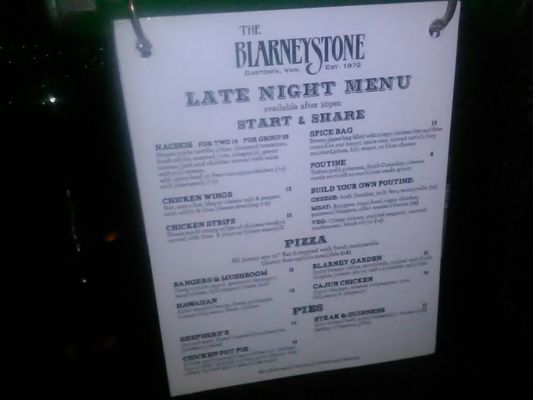 Menu photo 5 Blarney Stone Vancouver, BC Menu photo 5 Blarney Stone Vancouver, BC