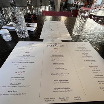 Battalion - Menu - Italian Near Me - San Antonio, Texas