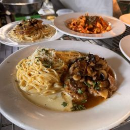Chicken Marsala with Linguine Alfredo Chicken Marsala with Linguine Alfredo