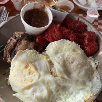 Uncle Mike's Place - Pork chop and tocino combo! - Breakfast & Brunch Near Me - Chicago, Illinois