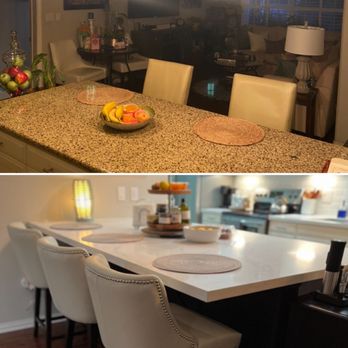 Edmax General Contractor  - Old granite countertops on top and new quartz countertops on bottom. - Plumbing Near Me - Los Angeles, California