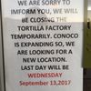Tortilla Factory gift card