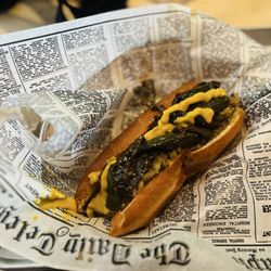 Hungarian sausage with grilled onions, sauerkraut, jalapeños.