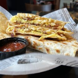 Captain’s Den - Captains Den Breakfast Breafast Burrito with bacon.